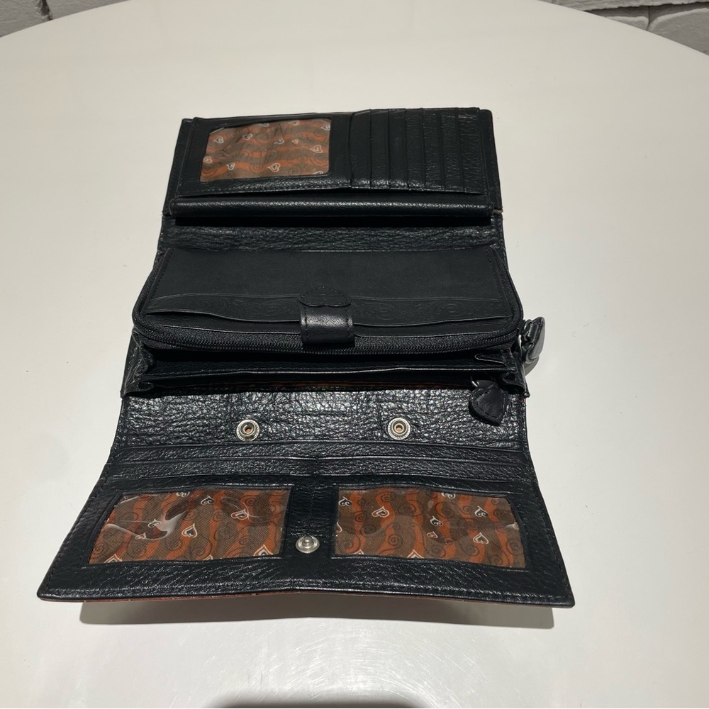 Brighton Women’s Large Croc Print Tri Fold and Black & Brown Wallet - Picture 10 of 14